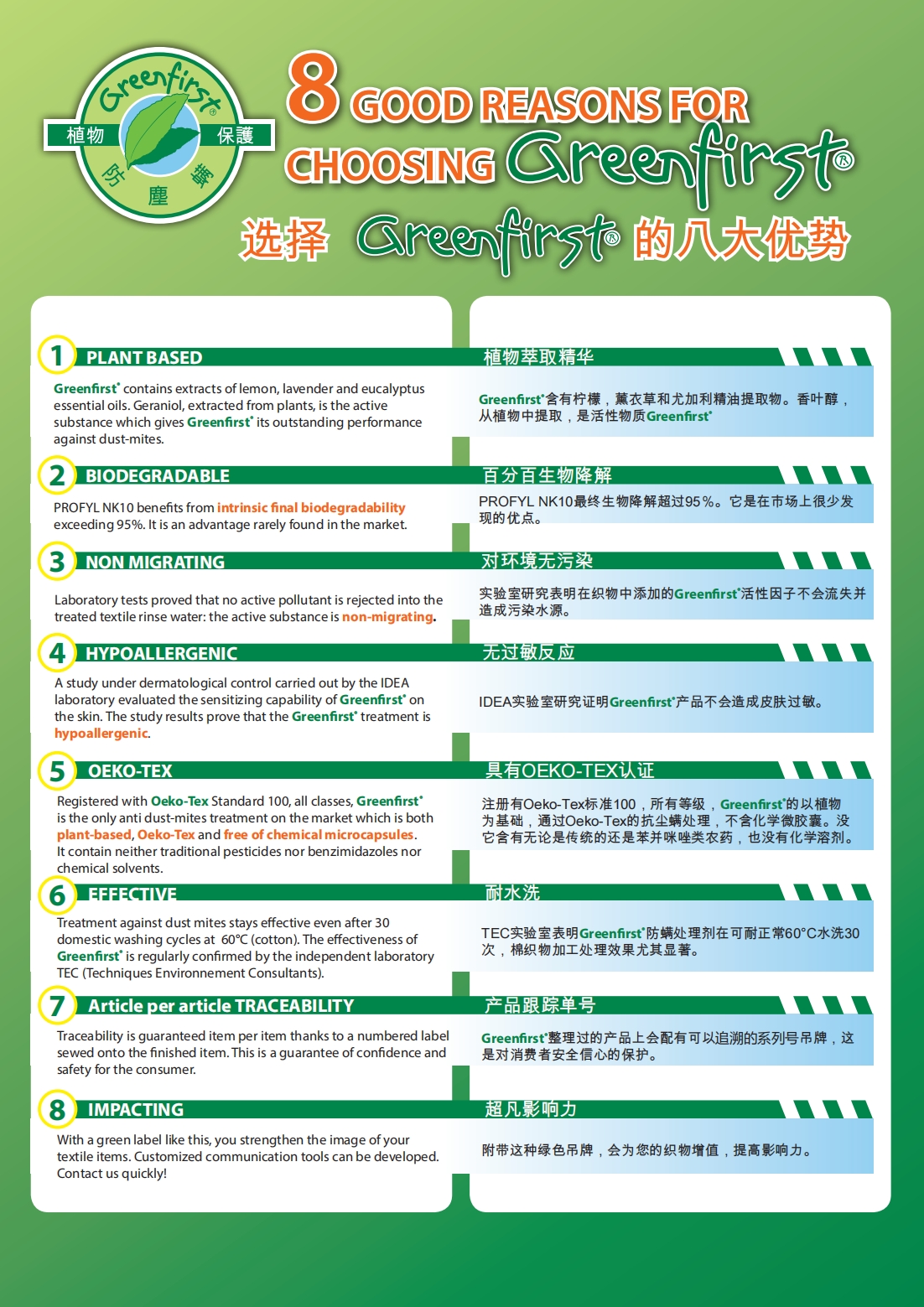 Greenfirst产品8大优势